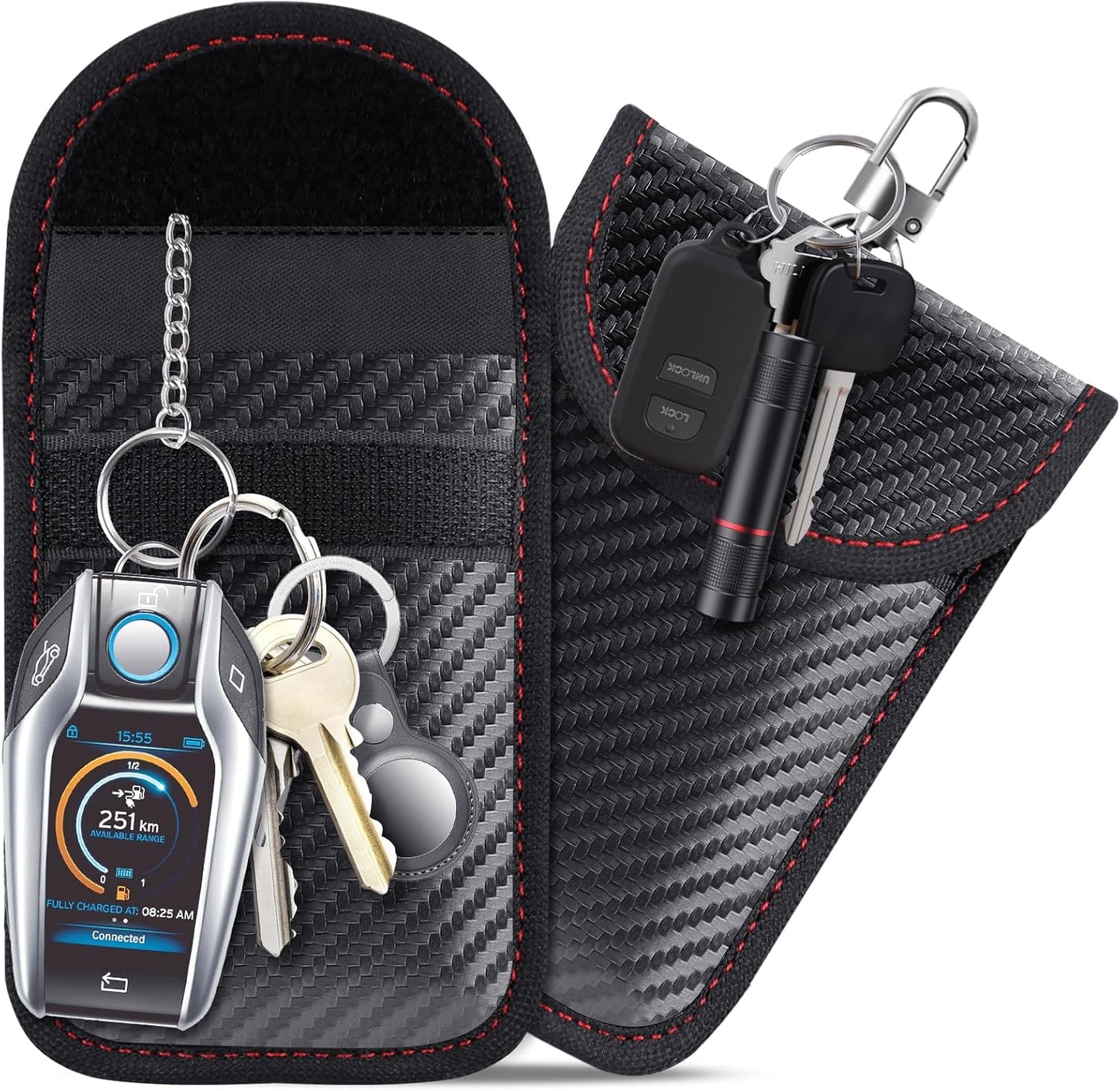 Faraday Pouch for Car Keys – RFID & Signal Blocking Anti-Theft Bag | 2 Pack