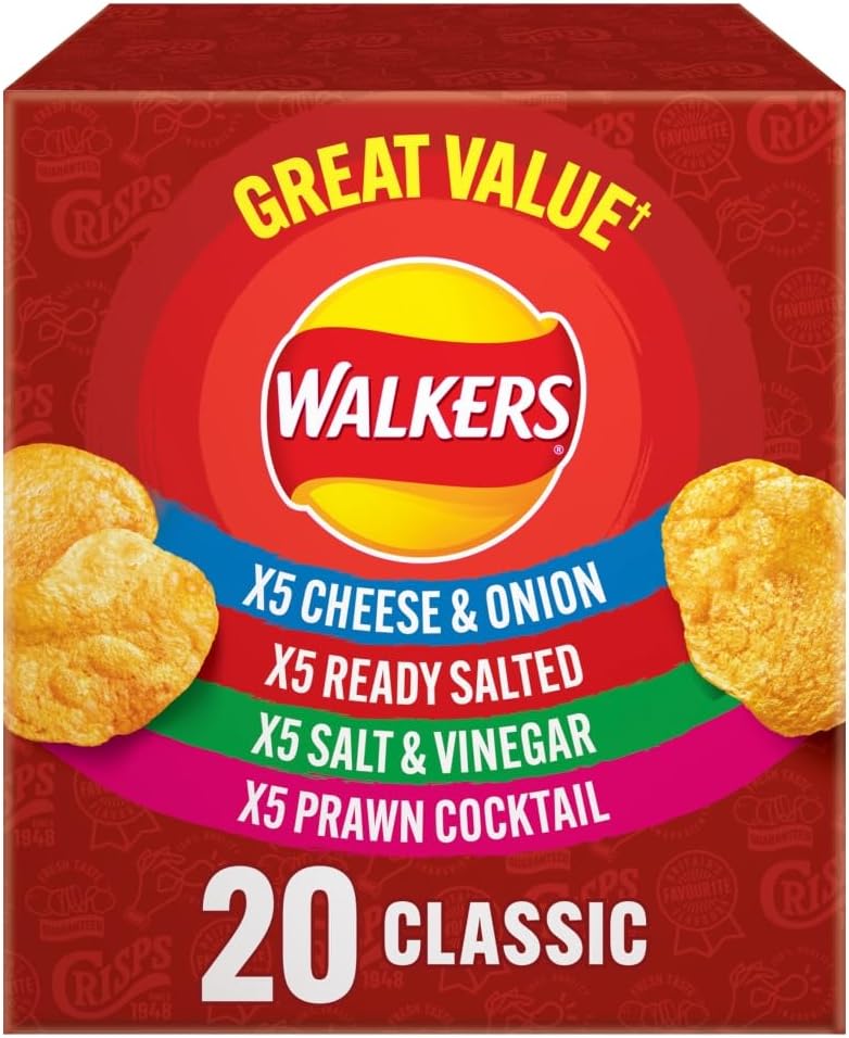 Walkers Classic Variety Multipack Crisps Box |  20 x 25g