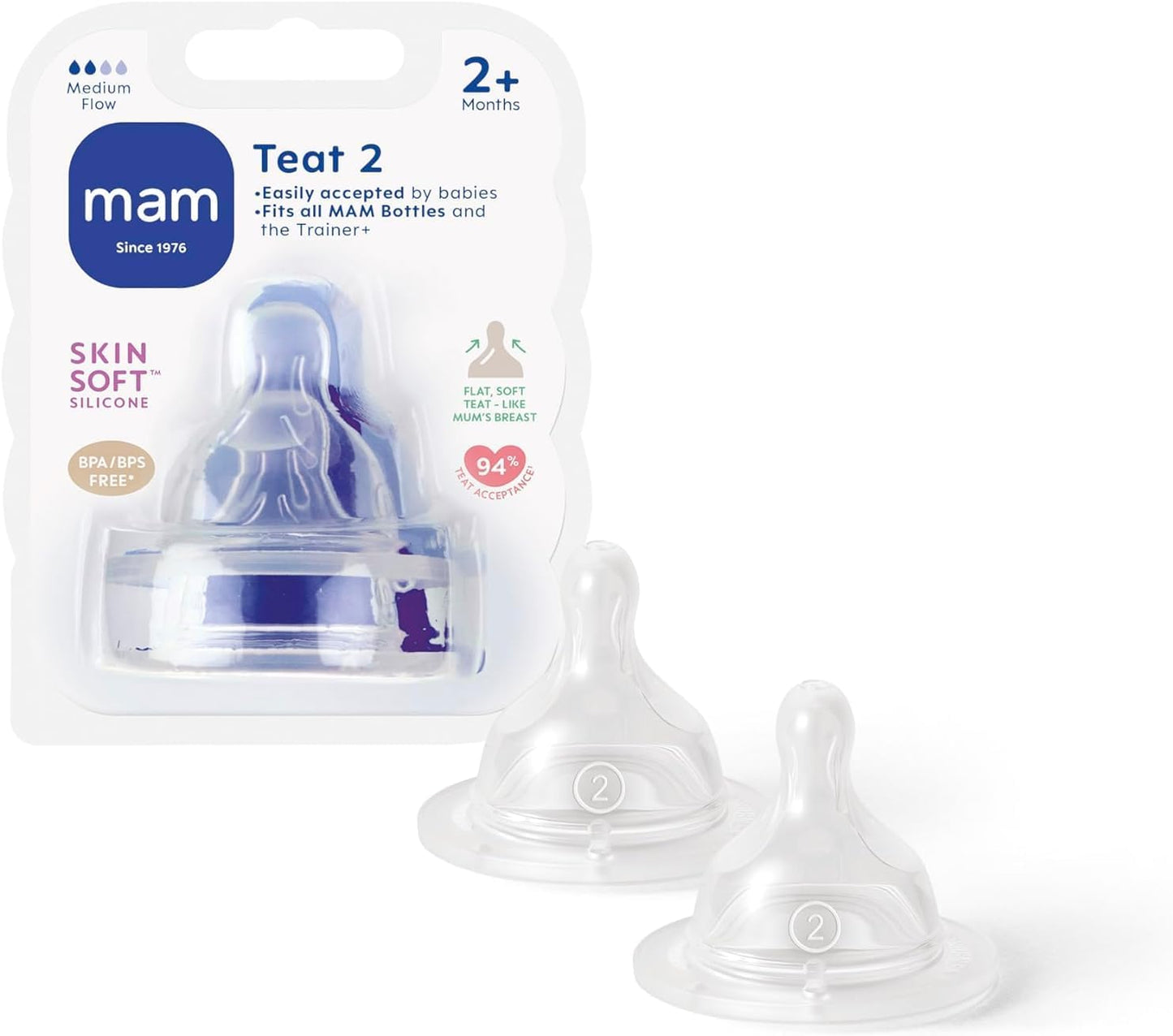 MAM Teats Size 2 | 2 Pack