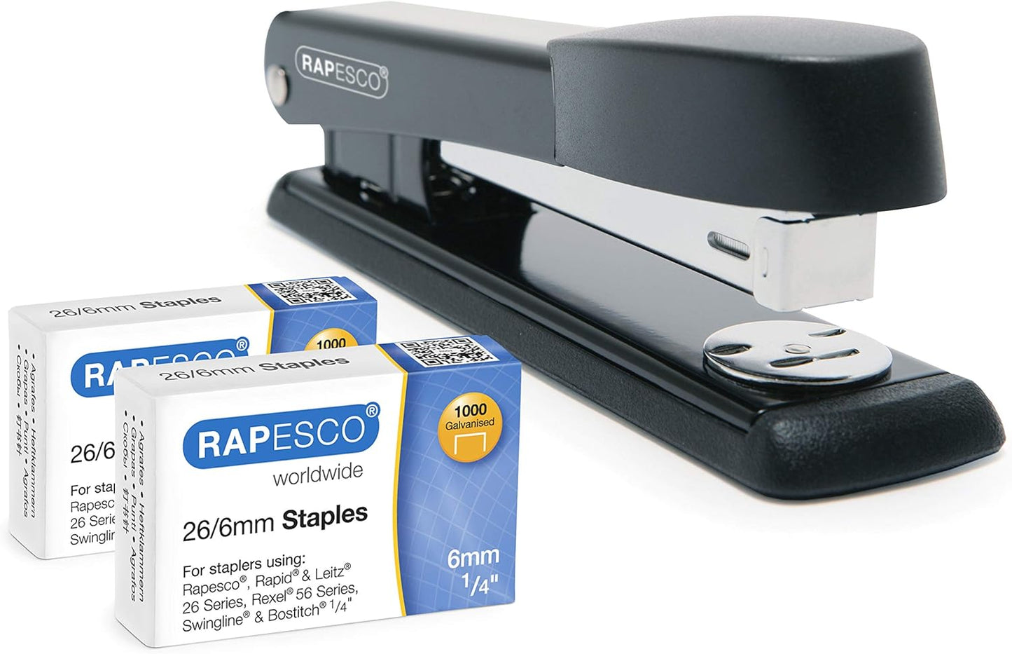 Rapesco 1602 Germ-Savvy Antibacterial Marlin Stapler, 25 Sheet Capacity and 2000 26/6 mm Staples, Black Visit the Rapesco Store
