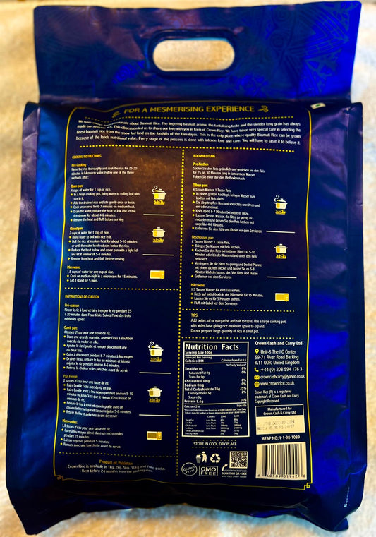 Crown Rice 5kg | Basmati Rice