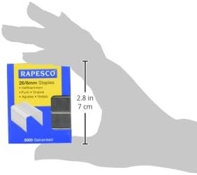 Rapesco S2662MA3 26/6mm (No.56) Galvanised Staples, Box of 2000