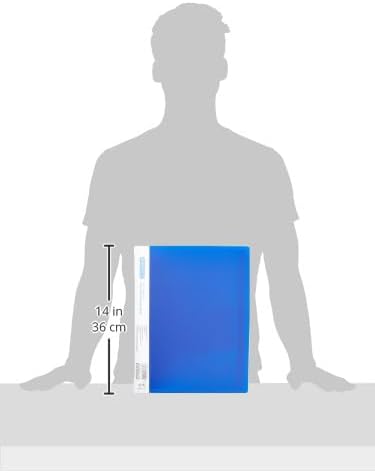 Rapesco PVDA440L Poly-View Display Book, A4, 40 Pockets, Blue