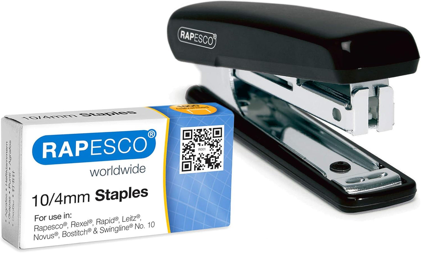 Rapesco PSE000AS Pocket Stapler with 1000 x 10/4 mm Staples, 12 Sheet Capacity, Random Assorted Colours