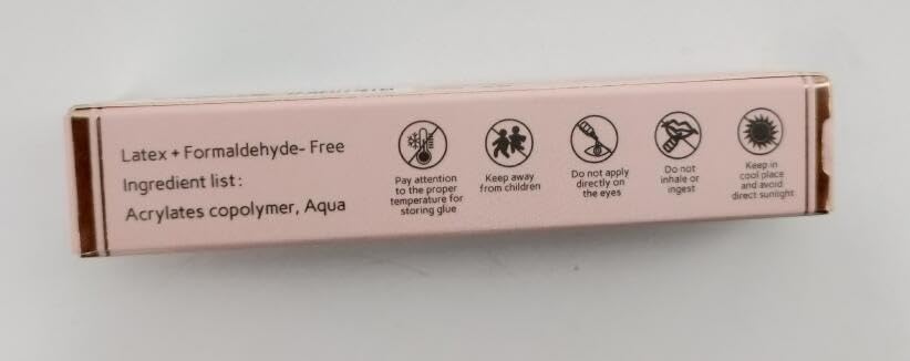 EMEDA Super Strong Hold False Eyelash Glue Professional Latex Free Eyelash Glue Waterproof Lash Glue Transparent Strip Eyelash Adhesive White Lashes Glue Clear