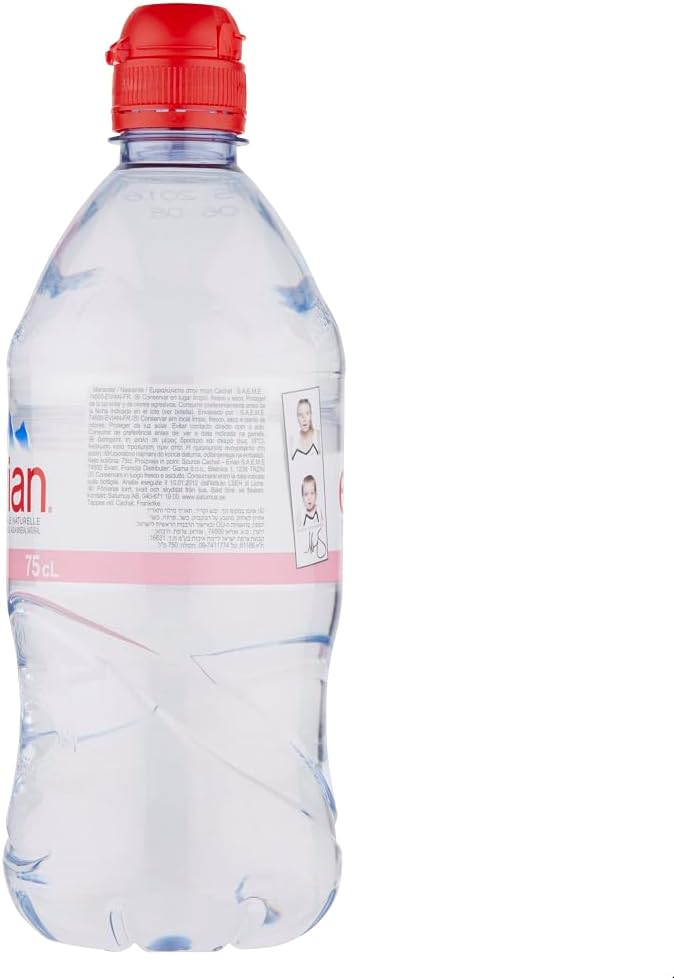 Evian Still Sports Action Natural Mineral Water 750ml (Pack of 12)