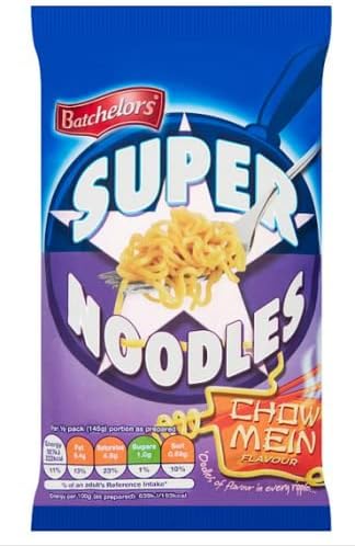 Batchelors Super Noodles Chow Mein Flavour 90g - Case of 8