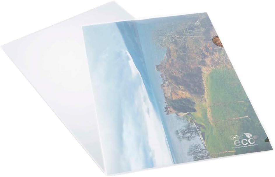 Rapesco 1105 ECO Cut Flush Folders, A4, Transparent, Pack of 25