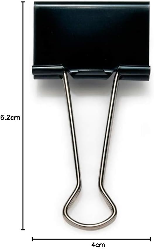 Rapesco FBC250B1 25 mm Foldback Clips, Black, Pack of 10