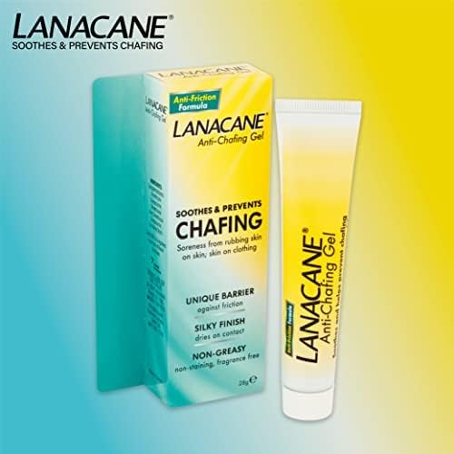 Lanacane Anti-Chafing Gel 28g - Long-Lasting Itch Relief for Thighs, Legs, Bra, Underarms, and Under Breast - Multi-Purpose Rash Treatment Medication