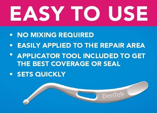 DenTek Temparin Max Home Dental Repair Kit for repairing lost fillings and loose caps, crowns or inlays - 12+/ 13+ Repairs(package may vary), silver