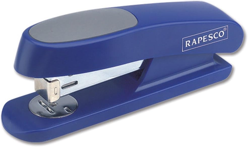 Rapesco RR7260L3 Sting Ray Half Strip Stapler, 20 Sheet Capacity, Blue