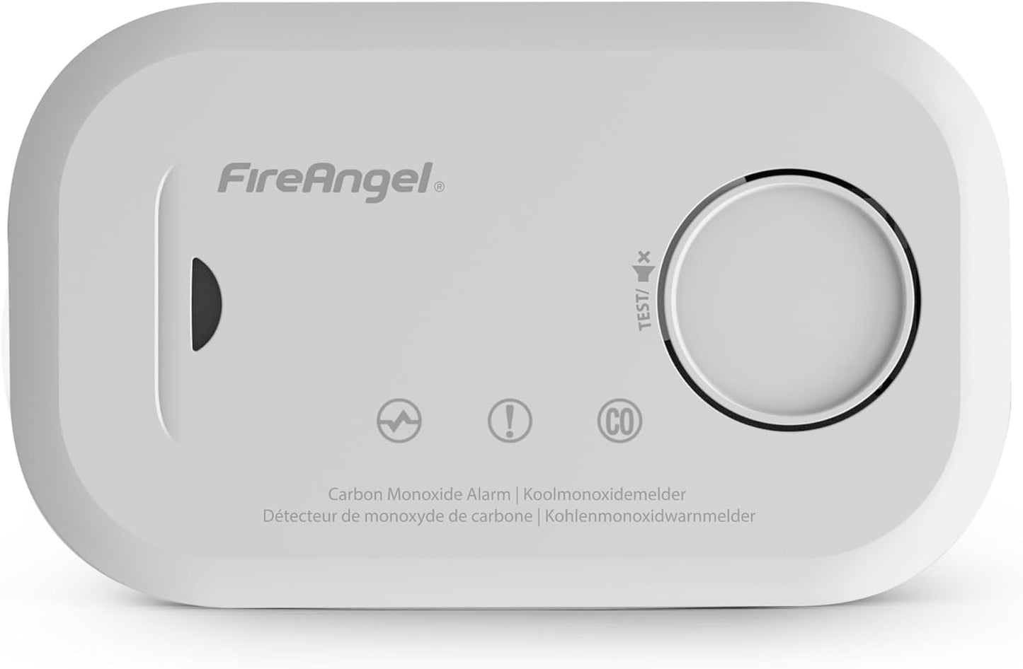 FireAngel Carbon Monoxide Alarm and Detector - FA6813 10-Year Sensor Life CO Alarm for Home with AA Batteries - Travel, Portable Carbon Monoxide Detector - CO Detector Monitor with Test Button