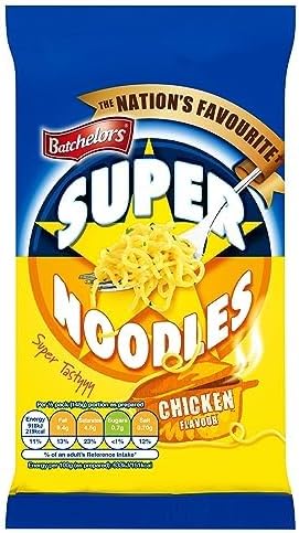 Batchelors Super Noodles Tasty Chicken Flavour, Instant Snack Ready in 4 Minutes, 90 g Packet (Pack Of 8)