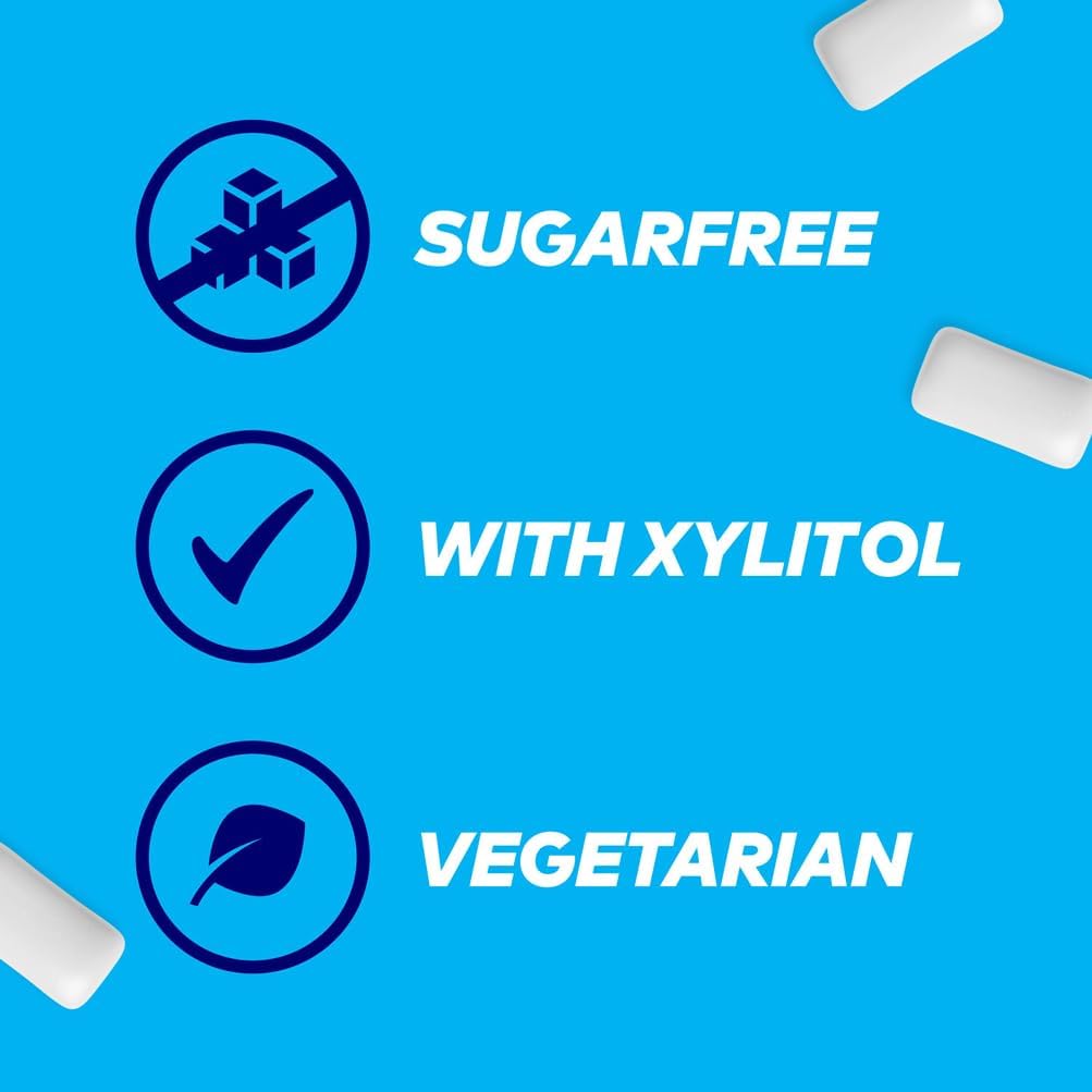 Wrigley's Extra Chewing Gum, Peppermint Flavour, 30 Packs of 10 Pieces, Sugar Free Chewing Gum Bulk Pack with Xylitol (300 pieces)
