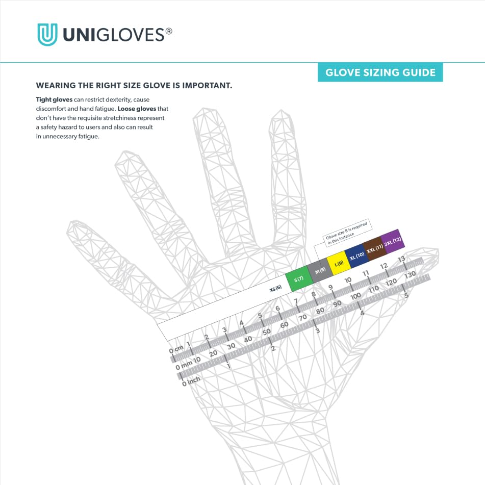 NITREX Unigloves 10 Pairs - General Handling Cut Resistant Gloves with Sandy Nitrile Palm Coating, Featuring NitreGuard Technology and NitreGrip Technology in Black or Blue, Size 6