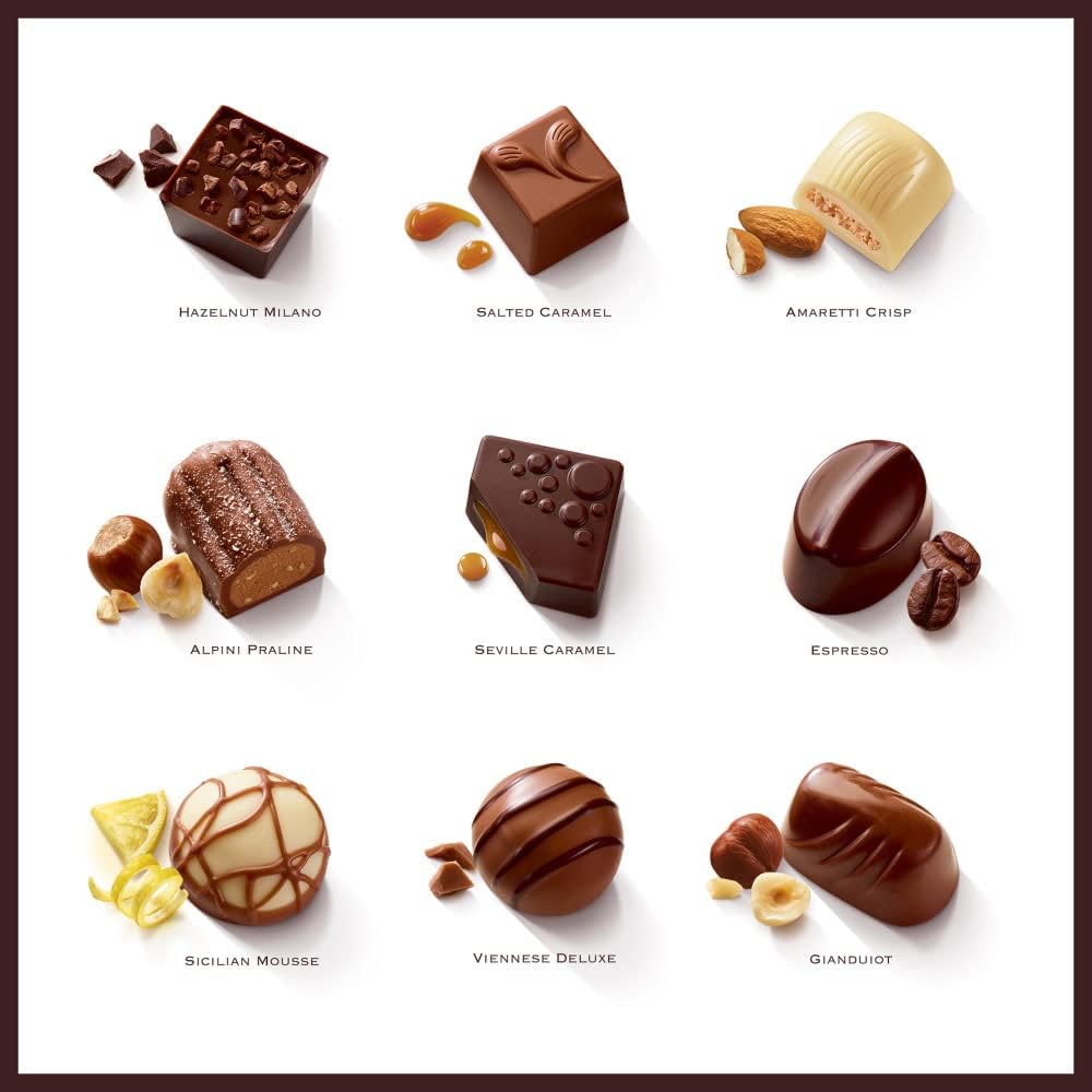 Thorntons Continental Chocolate Gift, Perfect for Sharing, Valentines Gifts for Women and Men, Unique Flavours Milk, White, Dark Chocolate, 264g