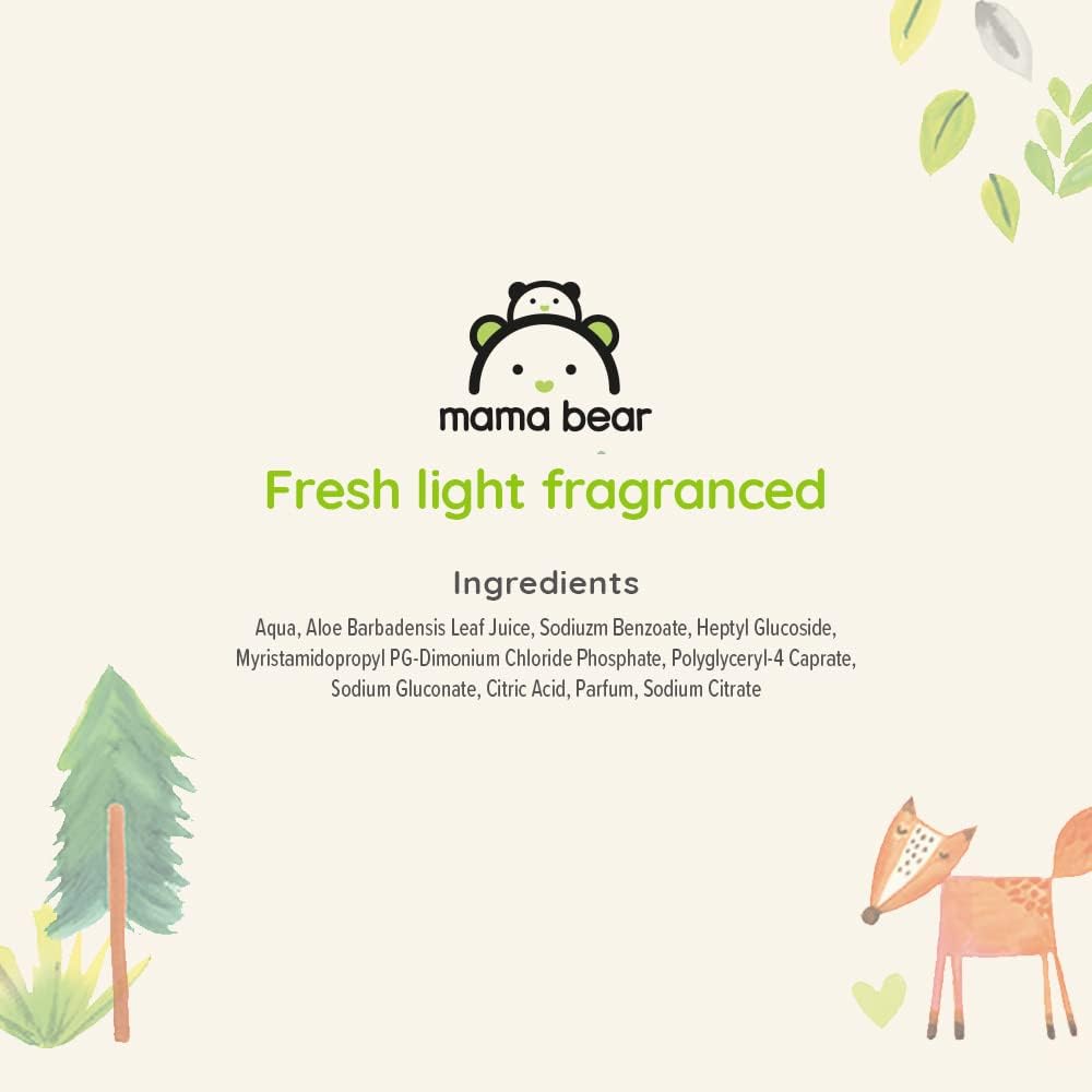 Amazon Brand - Mama Bear Fresh Lightly Fragranced Baby Wipes, 1008 Count (18 Packs of 56), Packaging May Vary