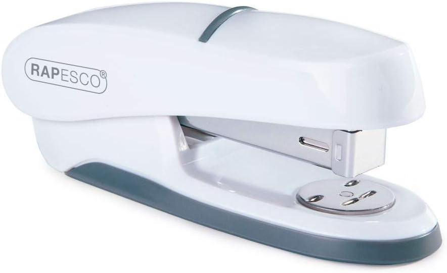 Rapesco 1273 P20 Shimma Half Strip Stapler, 20 Sheet Capacity, White