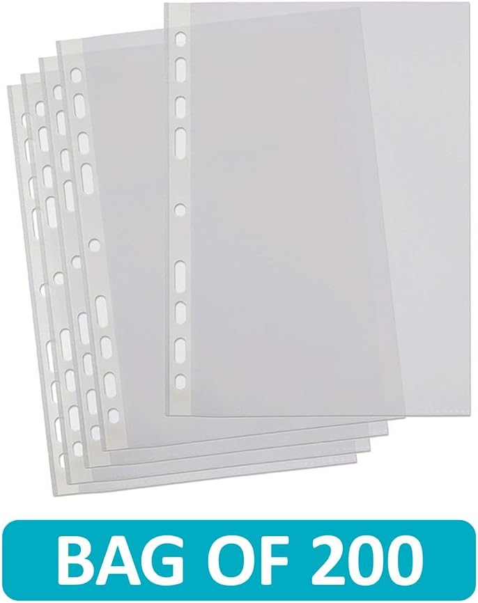 SUMMIT Punched Pockets A4, 200 Poly Pockets
