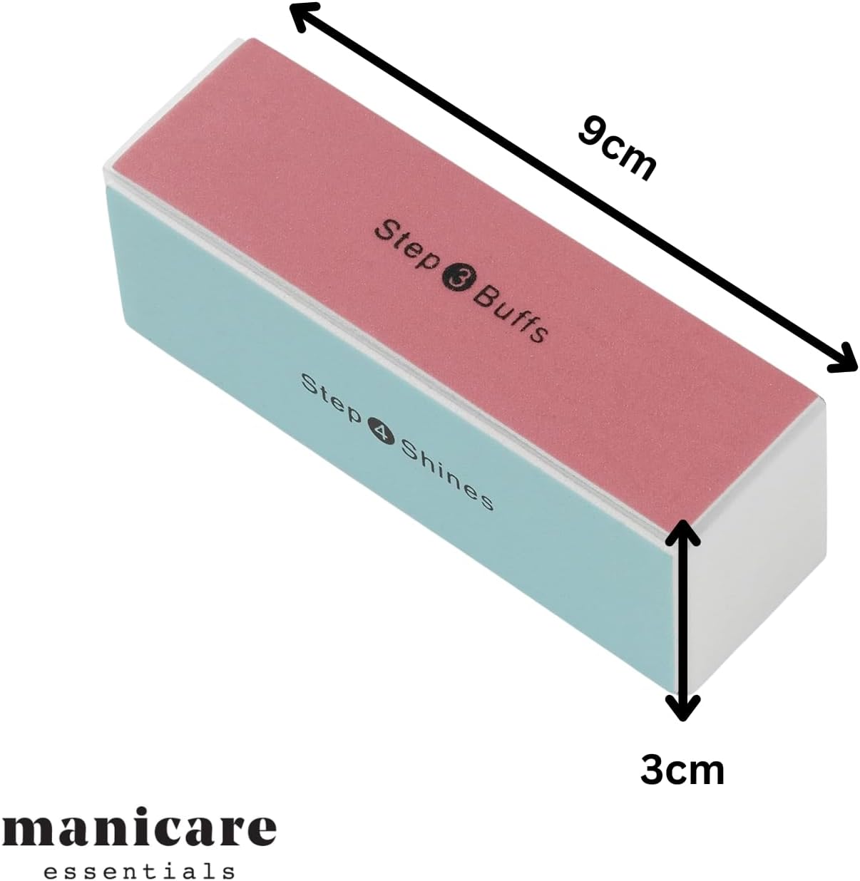 Manicare Nail Buffing Block, 4 Sided Nail File And Buffer For Shaping, Styling, Smoothing And Polishing, Removes Ridges, Instant High Gloss Shine, Easy To Use Manicure Tool For Home Or Salon Use