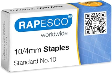 Rapesco AP510VZ3 10/4 mm Galvanised Staples, Box of 1000