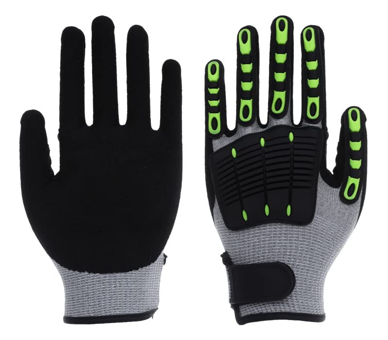 Nitrex 340RFI 10 Work Safety Gloves Sandy Nitrile Palm Coated, 13 Gauge Seamless Liner, Cut Resistant Level C Back of Hand TPE Material, Nitregrip Technology, Size 7, (340RFI/07)