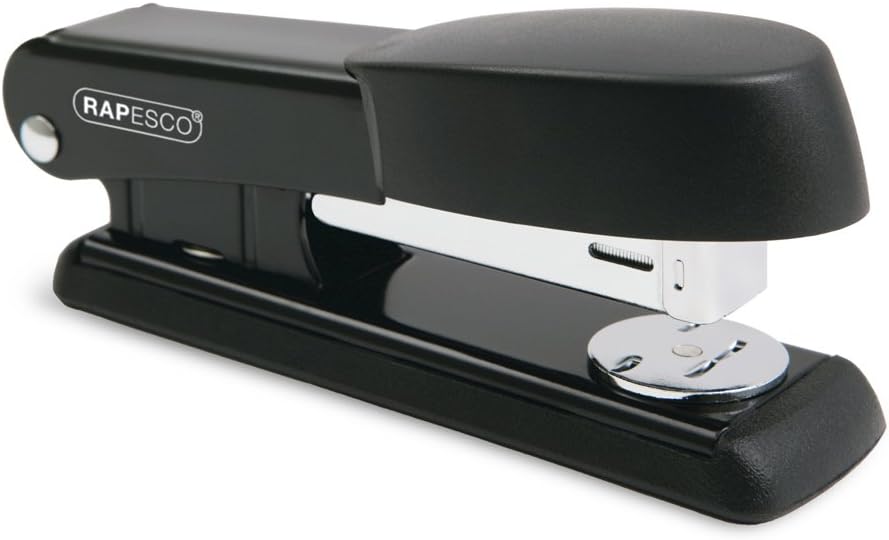 Rapesco R53500B2 Bowfin Half Strip Metal Stapler, 25 Sheet Capacity, Black