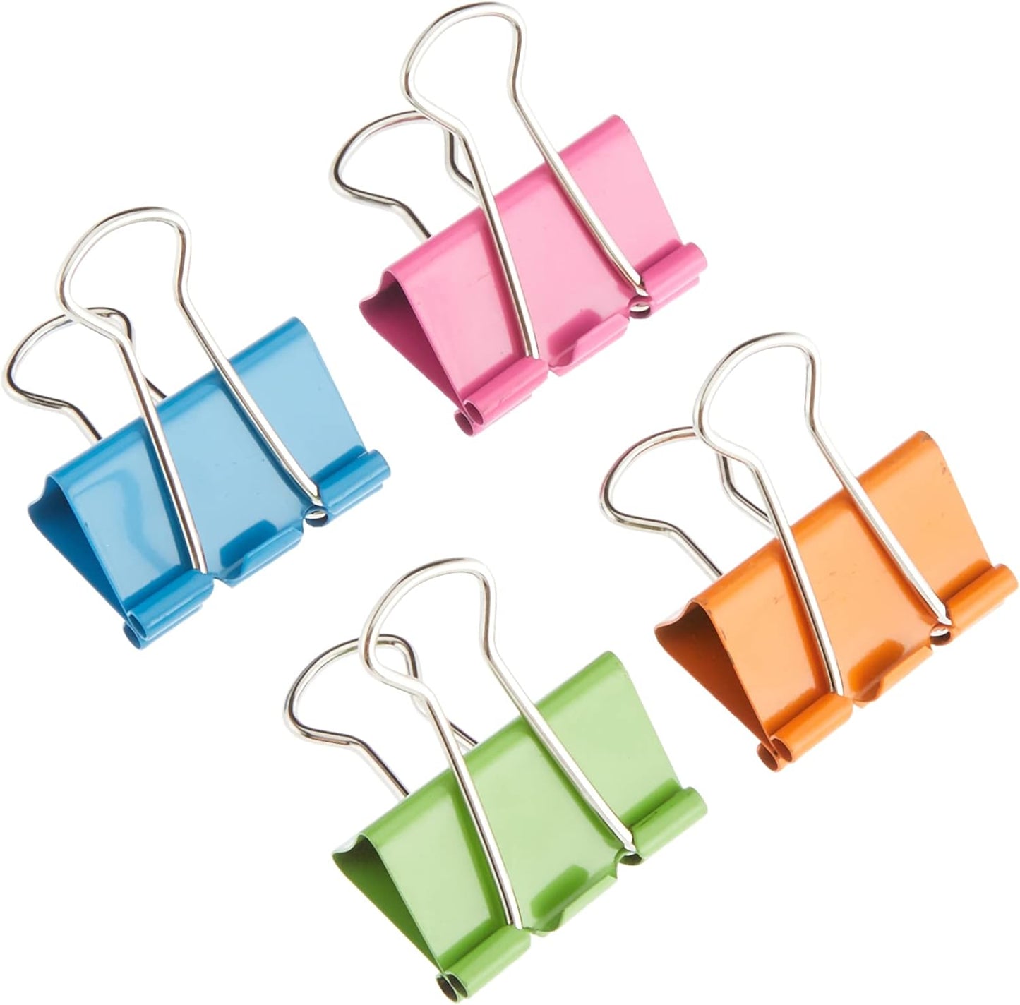 Rapesco FBC32COL 32 mm Foldback Clips, Assorted Colours, Pack of 10