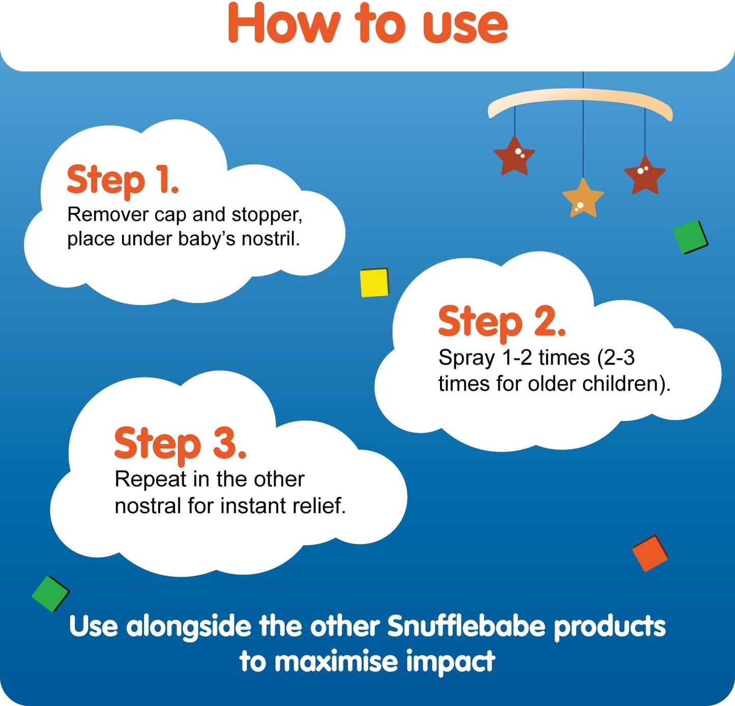 Snufflebabe Nasal Spray Saline Solution - Instant Congestion & Hayfever Relief - Suitable from Birth (15ml)
