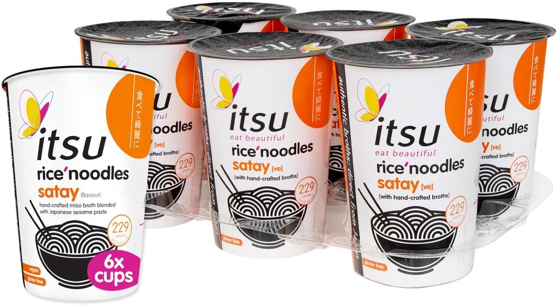 itsu Satay Flavour Rice Noodles | Pack of 6
