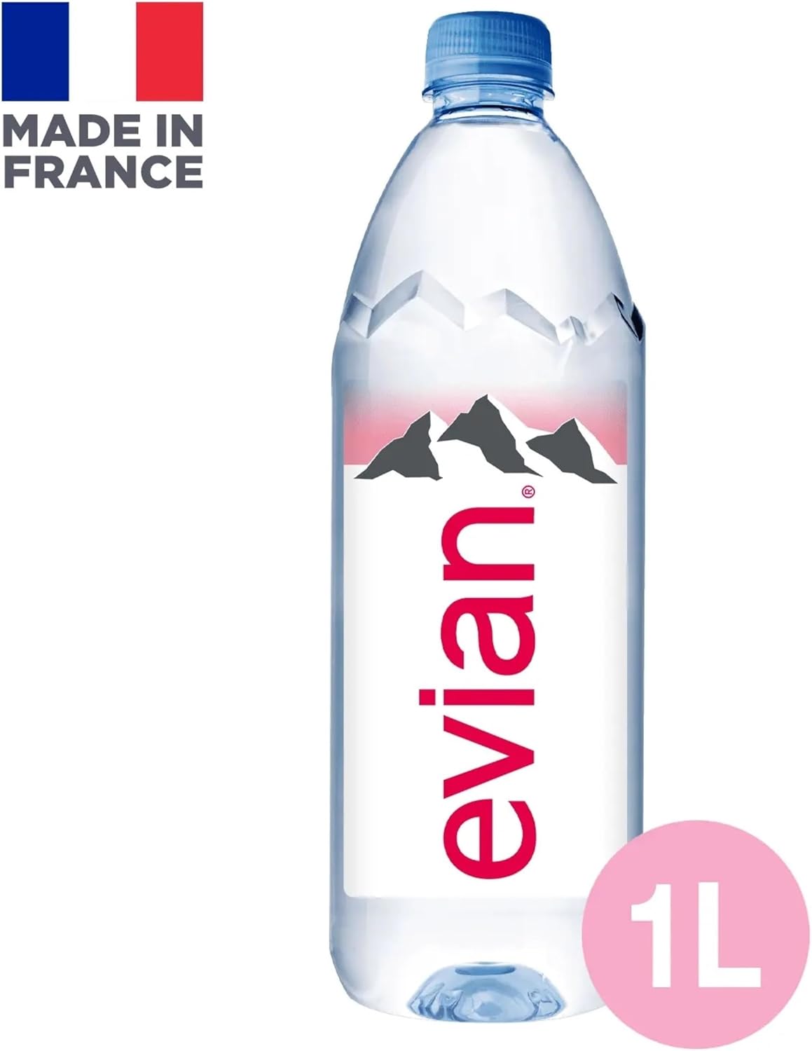 Evian Still Mineral Water, 12 x 1 Litre