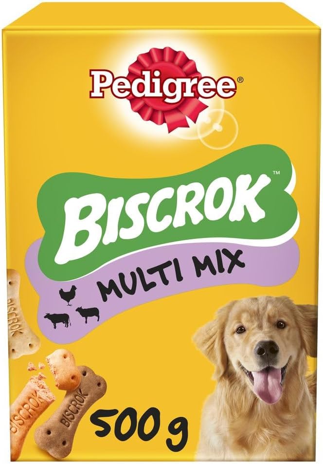 Pedigree Biscrok Multi Mix - Dog Treats - Bone-Shaped Biscuits - 500 g