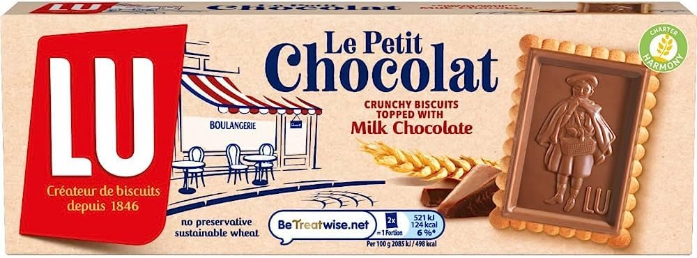 Biscuit Bundle with LU Petit Chocolat Biscuits 150g x2 and Le Citron Lemon Flavoured Soft Bakes 140g x2 (4 Pack)