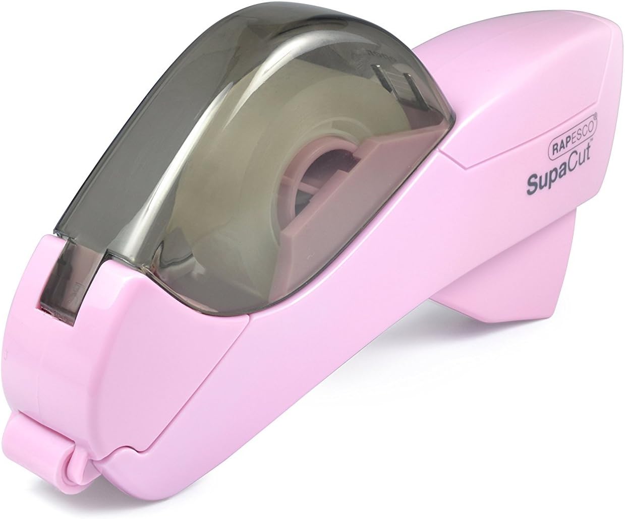 Rapesco 1441 SupaCut Tape Dispenser with 2 Tape Rolls, Candy Pink