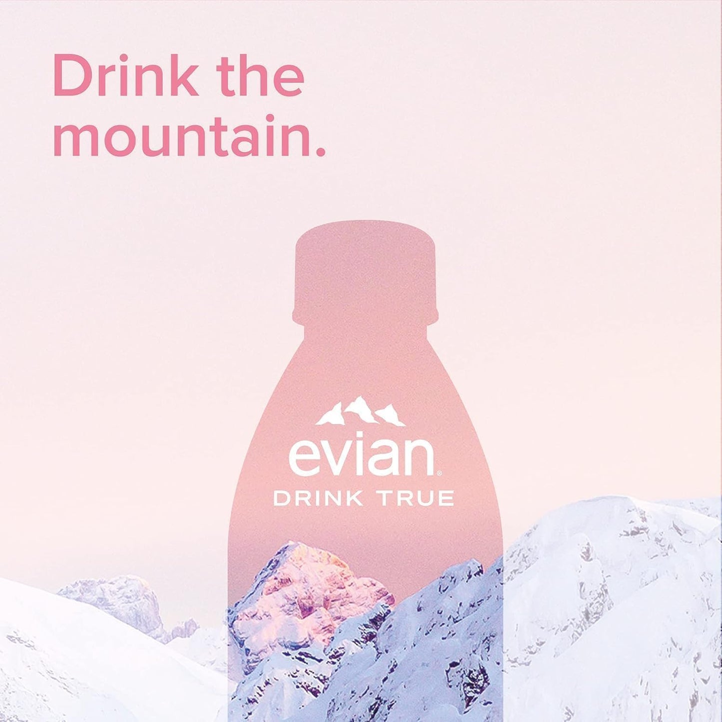 Evian (500ml) Natural Mineral Water Bottle Plastic (1 x Pack of 24 Water Bottles)