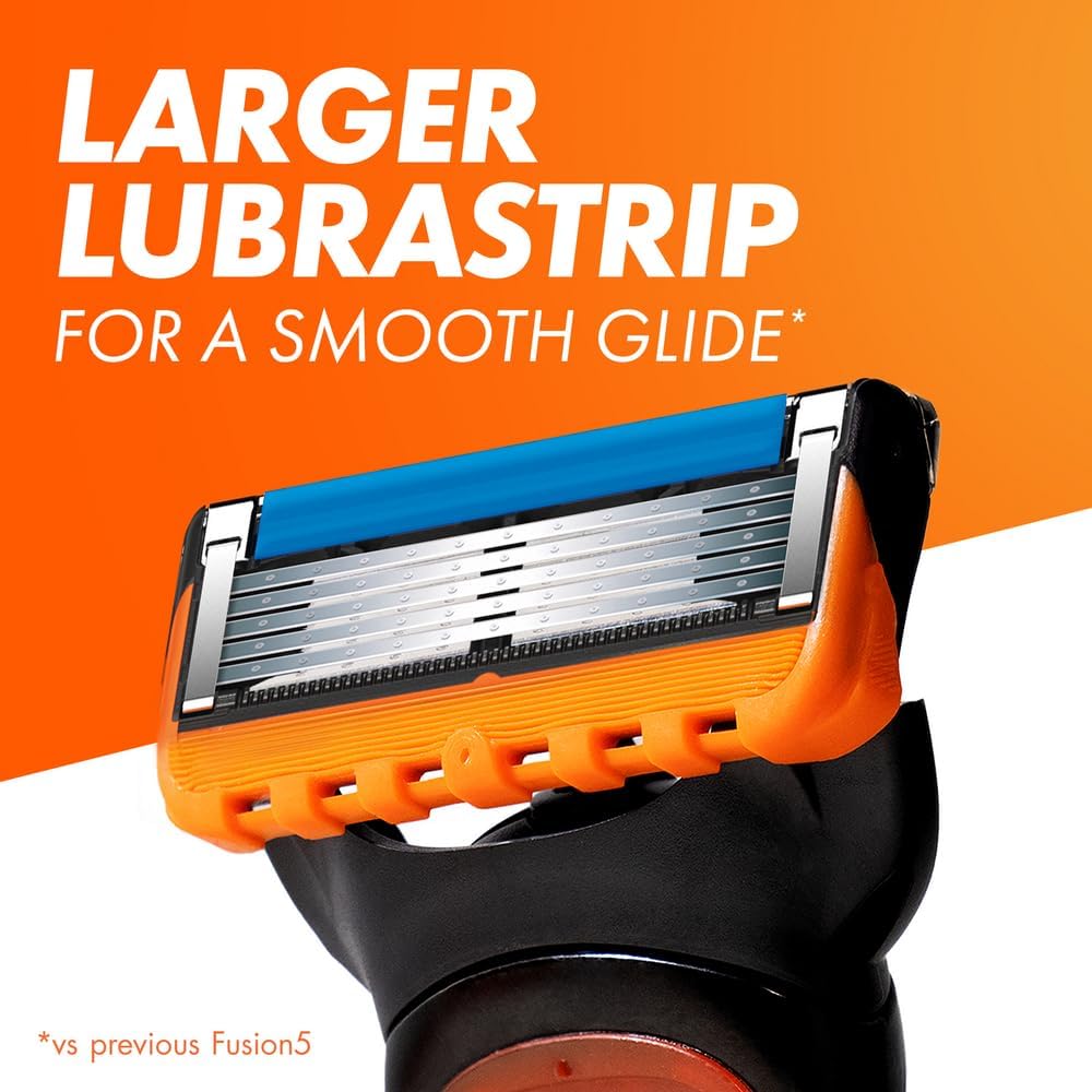 Gillette Fusion5 Razor for Men, 1 Gillette Razor, 10 Razor Blade Refills, with Lubrastrip for a Close Shave