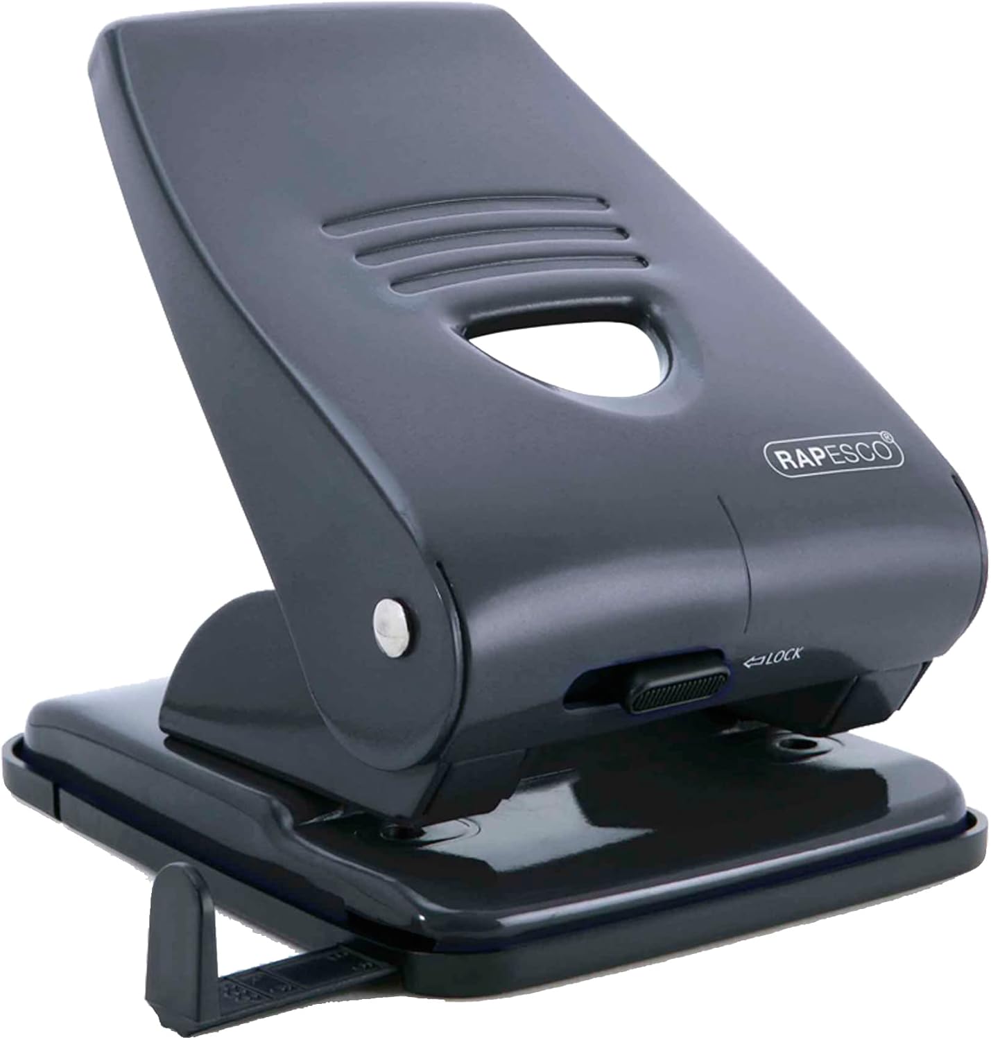 Rapesco PF800AB1 Heavy Duty 835 2-Hole Metal Punch, 40 Sheet Capacity, Black