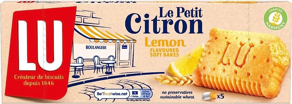 Biscuit Bundle with LU Petit Chocolat Biscuits 150g x2 and Le Citron Lemon Flavoured Soft Bakes 140g x2 (4 Pack)