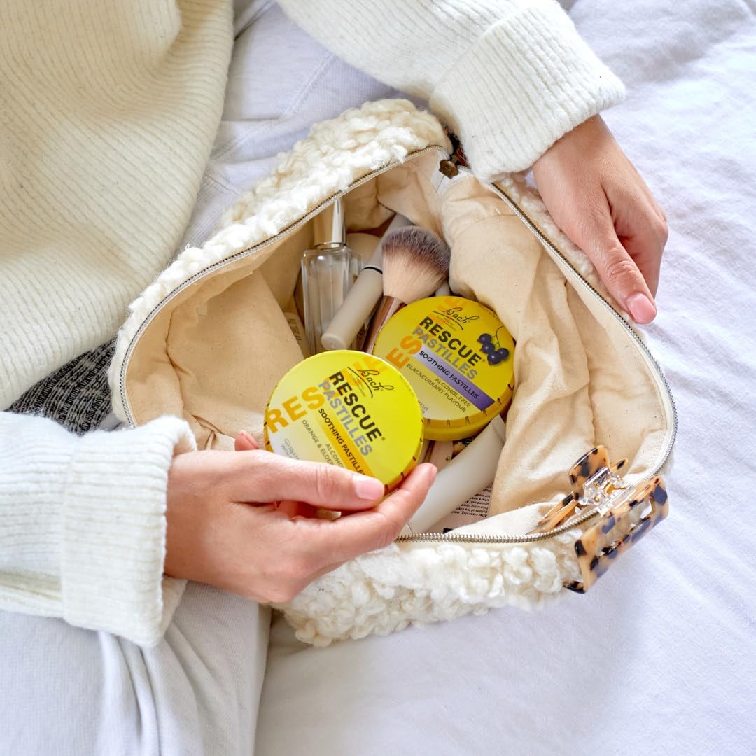 Rescue Remedy Pastilles (Blackcurrant), Soothing Emotional Wellness Pastilles, Travel Size On The Go Calming Pastilles, Alcohol-Free, Sugar Free, Natural Flower Essences