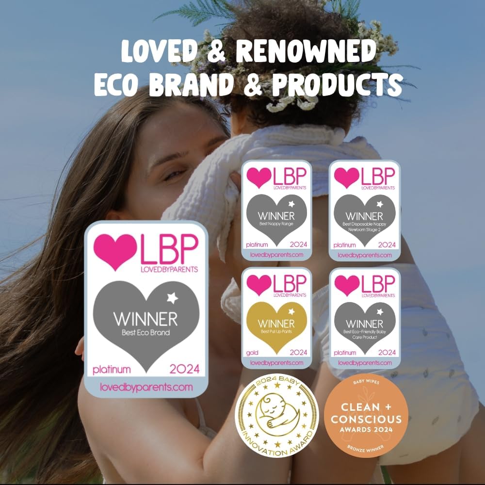 Eco by Naty Ecological Disposable Bags - Baby Nappy Sacks, 100% Compostable and Biodegradable (Pack of 50 pieces)