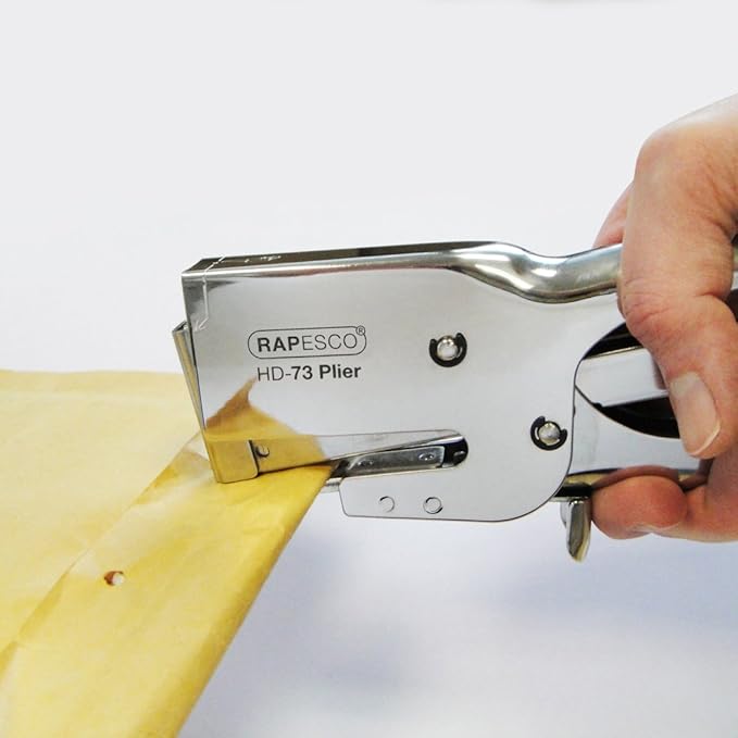 Rapesco 1169 HD-73 Heavy Duty Staple Plier, Uses Type 73/6-12 mm Staples, Silver