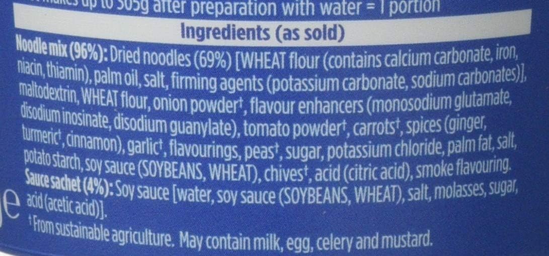 Pot Noodle Chinese Chow Mein Standard Pot Noodle instant vegan* snack quick to make noodles 12x 90 g