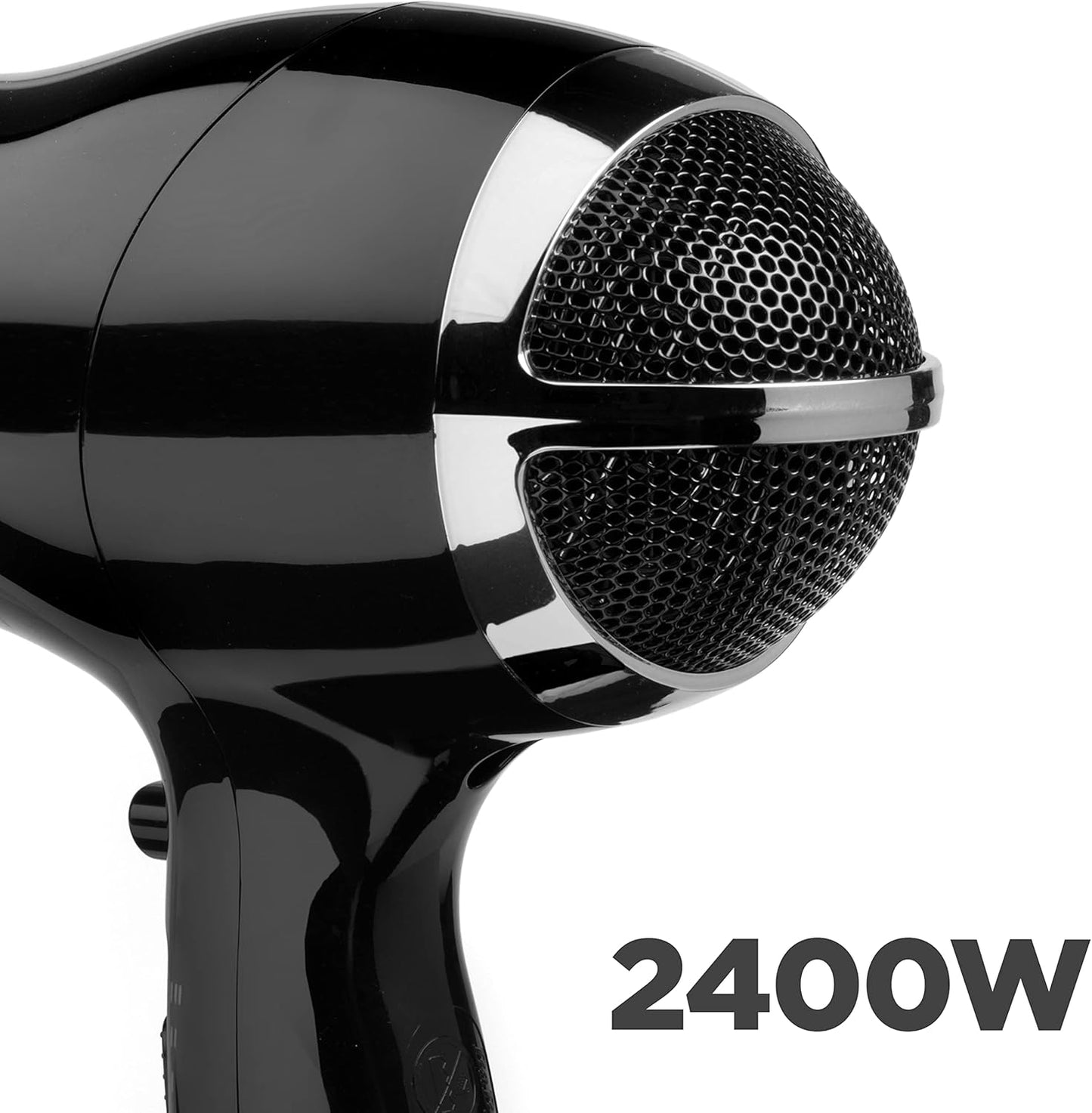 BaByliss Power Smooth Hair Dryer - Powerful and Lightweight, 2400W Fast Drying, Ionic for Frizz-Control, 3 Heat & 2 Speed Settings Plus Cool Shot, Black, 5736CU