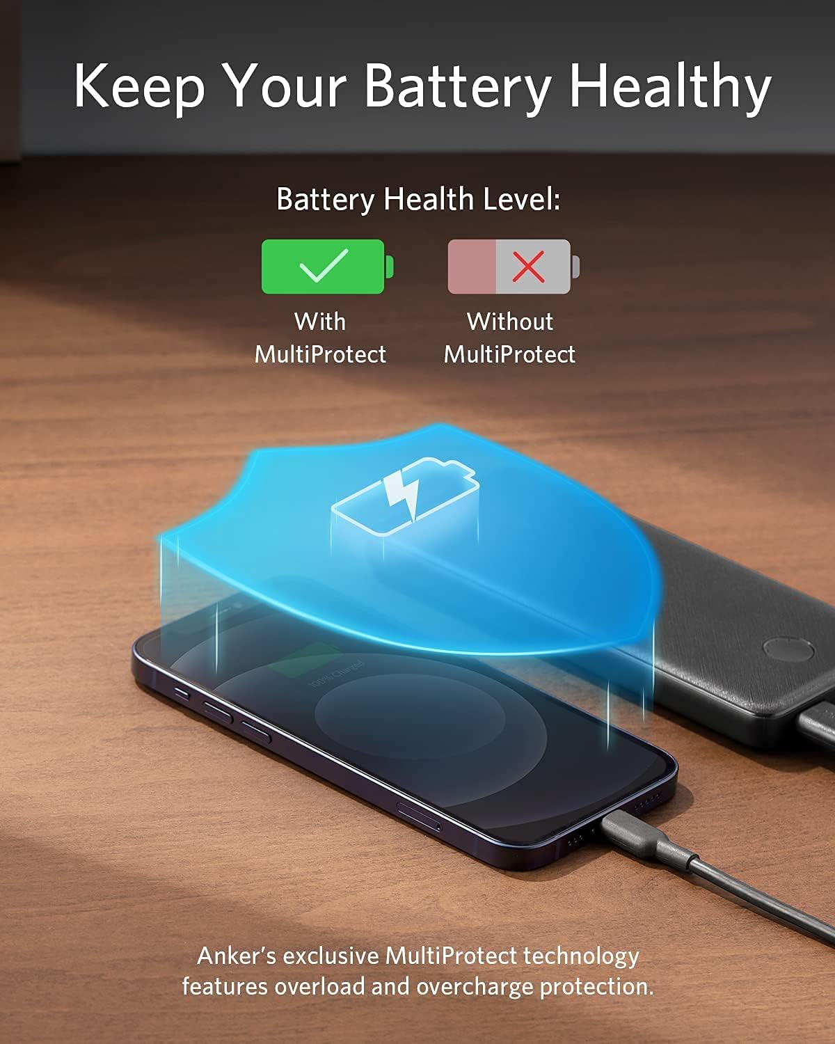 Anker Power Bank, 313 Portable Charger (PowerCore Slim 10K) 10000mAh Battery Pack with High-Speed PowerIQ Charging Technology for iPhone, Samsung Galaxy, and More