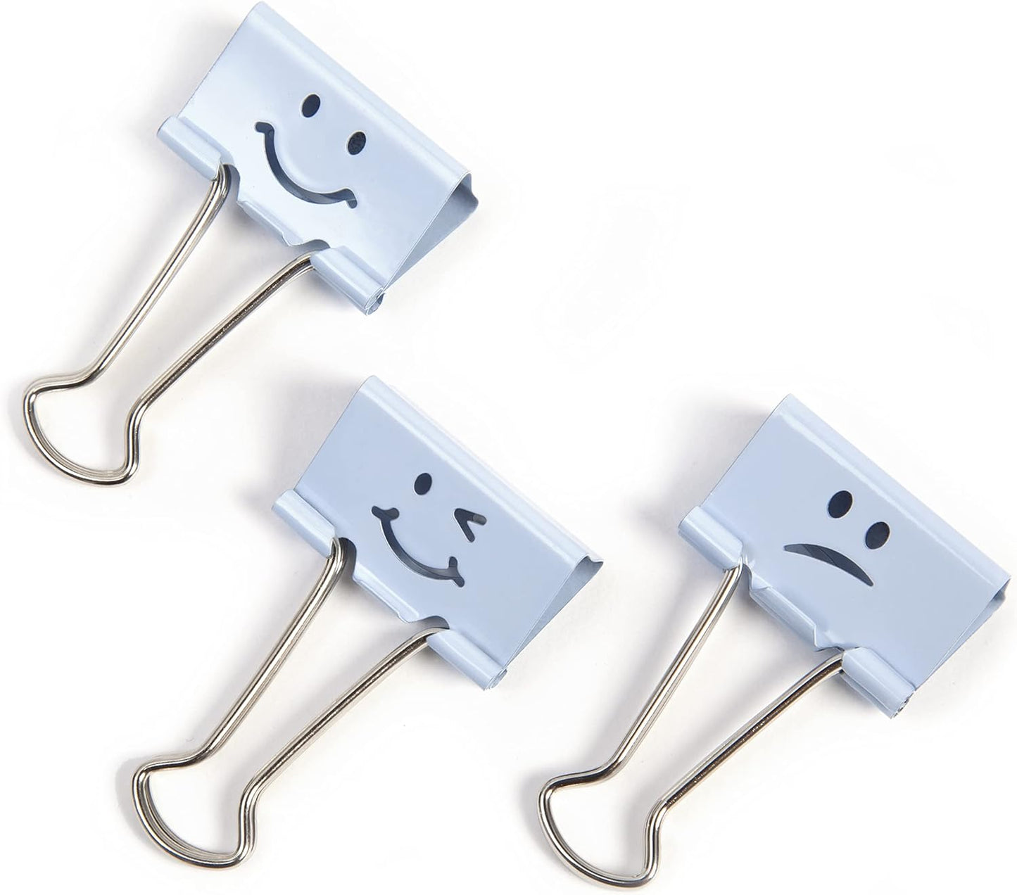 Rapesco 1350 19 mm Fun Foldback Clips, Powder Blue, Pack of 20