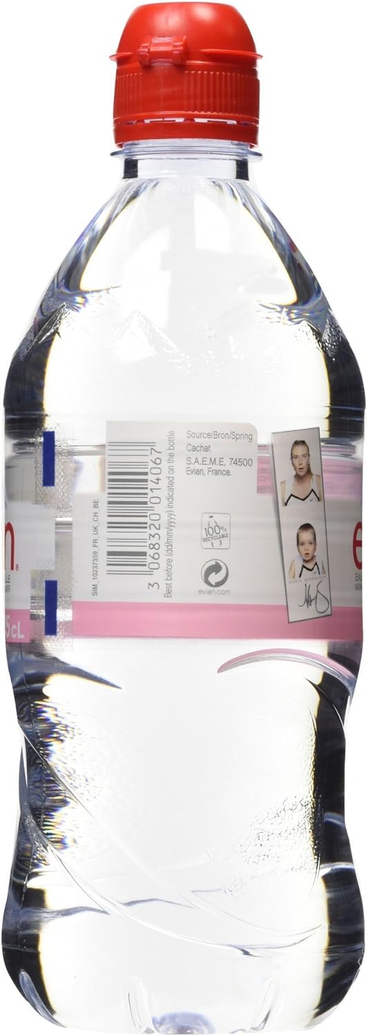 Evian Still Sports Action Natural Mineral Water 75 cl (Pack of 12)