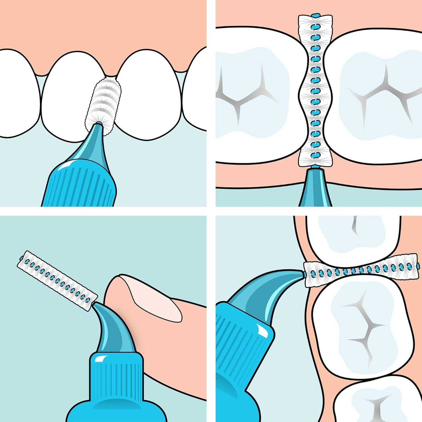 TePe Interdental Brush, Original, Yellow, 0.7mm/ISO 4, 8pcs, efficient Cleaning Between Teeth, Plaque Remover and Dental flosser for Small Gaps