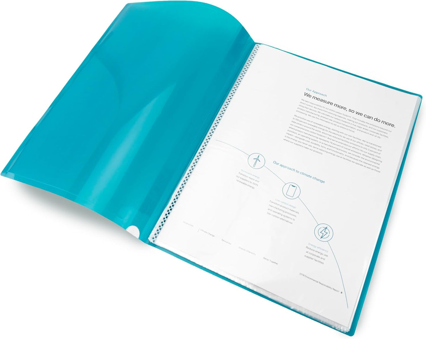 Rapesco 0919 A4 Project Presentation Display Book, 20 Pockets, Assorted Bright Colours, Pack of 10