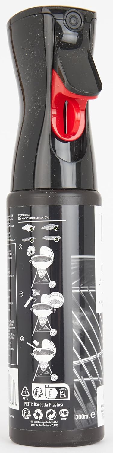 Weber Grill Grate Cleaner 300ml, fine Mist Spray, dissolves Grease and Food Residues, biodegradable, No hazardous Ingredients, suitable for all Grill Models (17875)